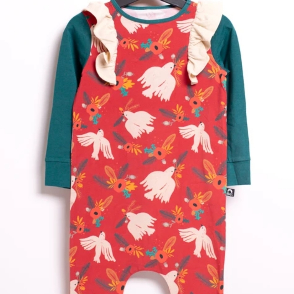 Limited edition Christmas dove rags romper